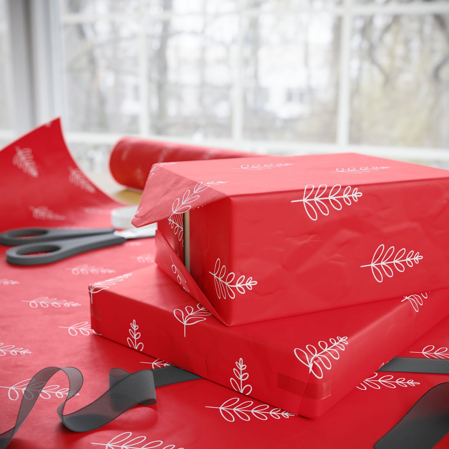 RED XMAS TREE (WRAPPING PAPER)